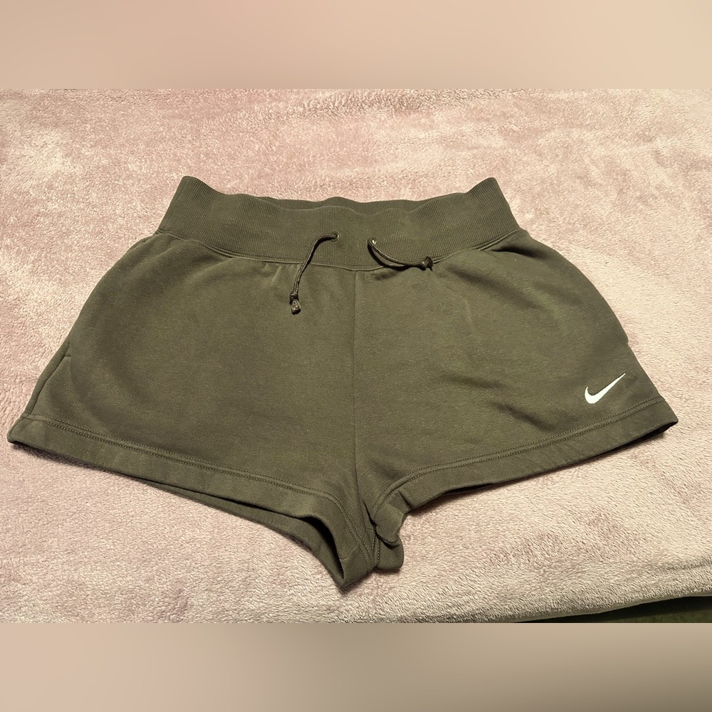 Nike Women's chocolate brown sweat shorts